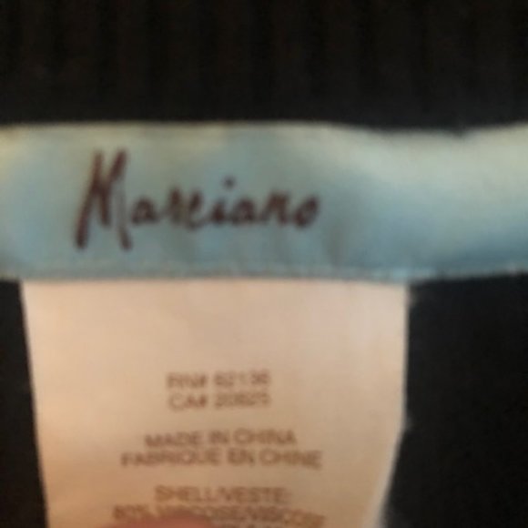 MARCIANO BLACK LONG BUTTON DOWN S/S DRESS Medium - Picture 2 of 3